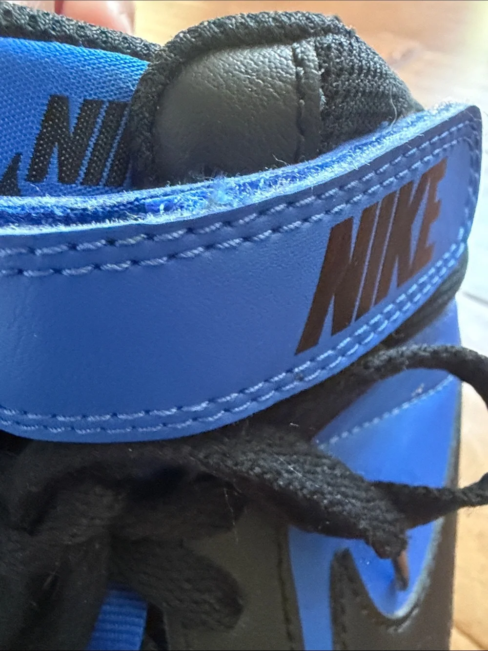 Nike Kids High-Top Sneakers in Blue and Black